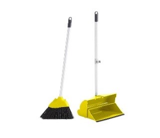 Set Foldable Long Handle Dustpan + Broom With Handle