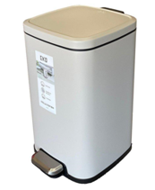 Stainless Steel Color coated Slow Cloasing Bin 12L Silver