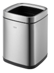 Stainless Steel Fingerprint Proof Open Top Trash Bin 12 LTR