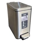 Soft Close Lid Black PP Liner 10 LTR, Silver