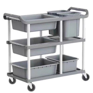 Heavy duty Multi functional Plastic Restaurant Service Trolley