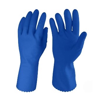 Rubber Hand Gloves | DELUXE GRIP BLUE