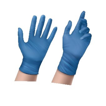 Disposable Powder Free Hand Gloves Blue Viny
