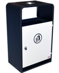 Outdoor Stainless Steel Trash Bin with Ash Tray
