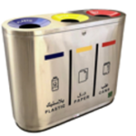 STAINLESS STEEL RECYCLE BIN 180L