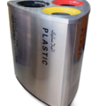 STAINLESS STEEL RECYCLE BIN 180L