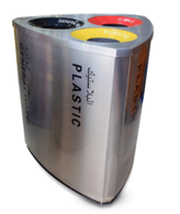 STAINLESS STEEL RECYCLE BIN 180L